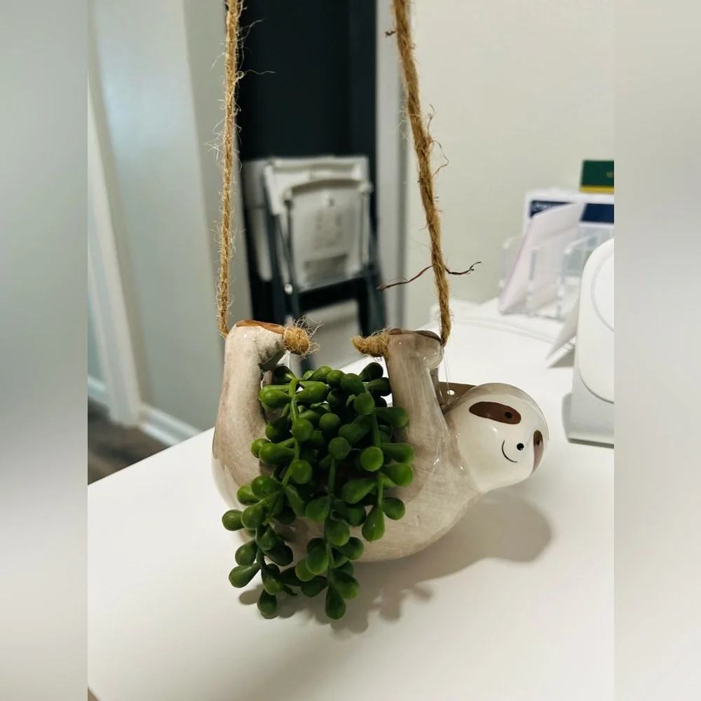 Hanging Sloth Faux Succi